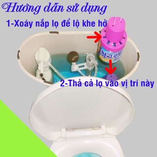 Chai thả bồn cầu Hàn Quốc khử mùi diệt khuẩn, chai thả bồn cầu hương hoa