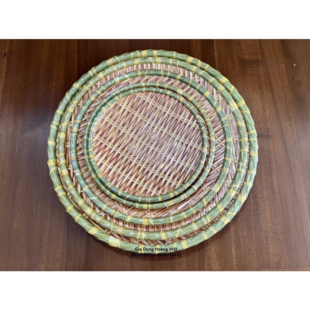 COMBO 10 DĨA NHỰA GIẢ MÂY MẸT TRE