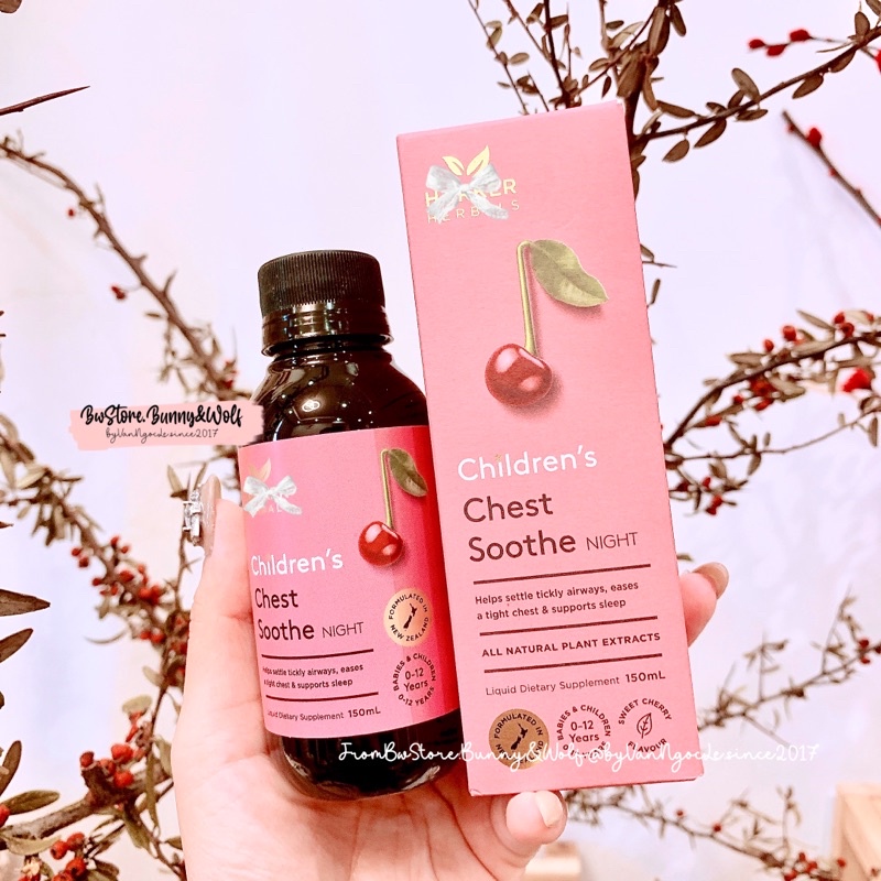 Siro Ho Đêm Harker Herbals Children's Chest Soothe Night 150ml - New Zealand [ Hàng Air - BW Store ]