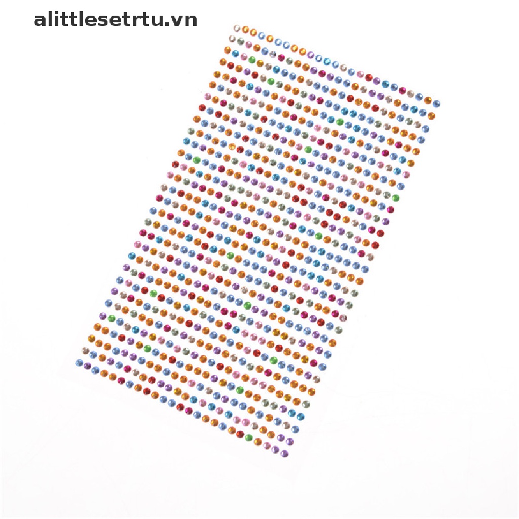Set 750 Hạt Đá Pha Lê 3mm Tự Dính Trang Trí Điện Thoại / Xe Hơi