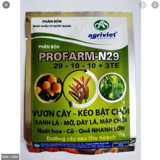 Phân bón Profarm N29 29-10-10 + 3TE kéo bật chồi nuôi hoa củ quả