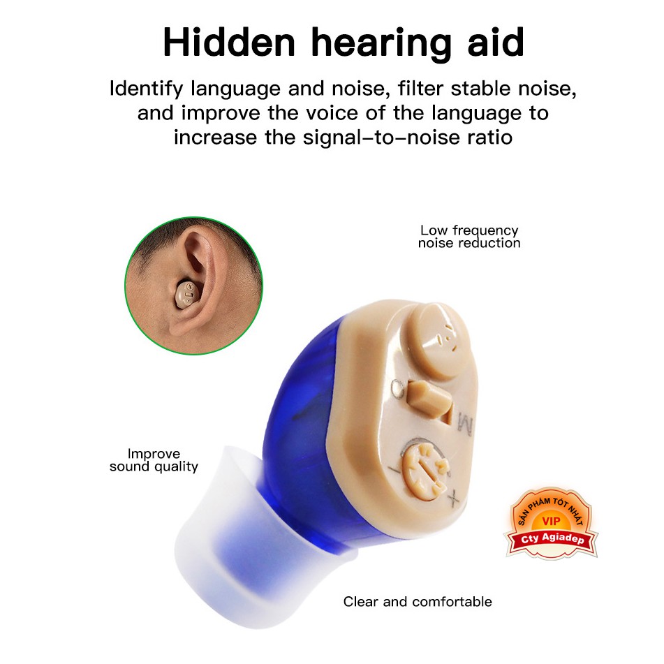 Máy trợ thính pin sạc tiện lợi GOODMI, tai nghe trợ thính cho người khiếm thính AG917