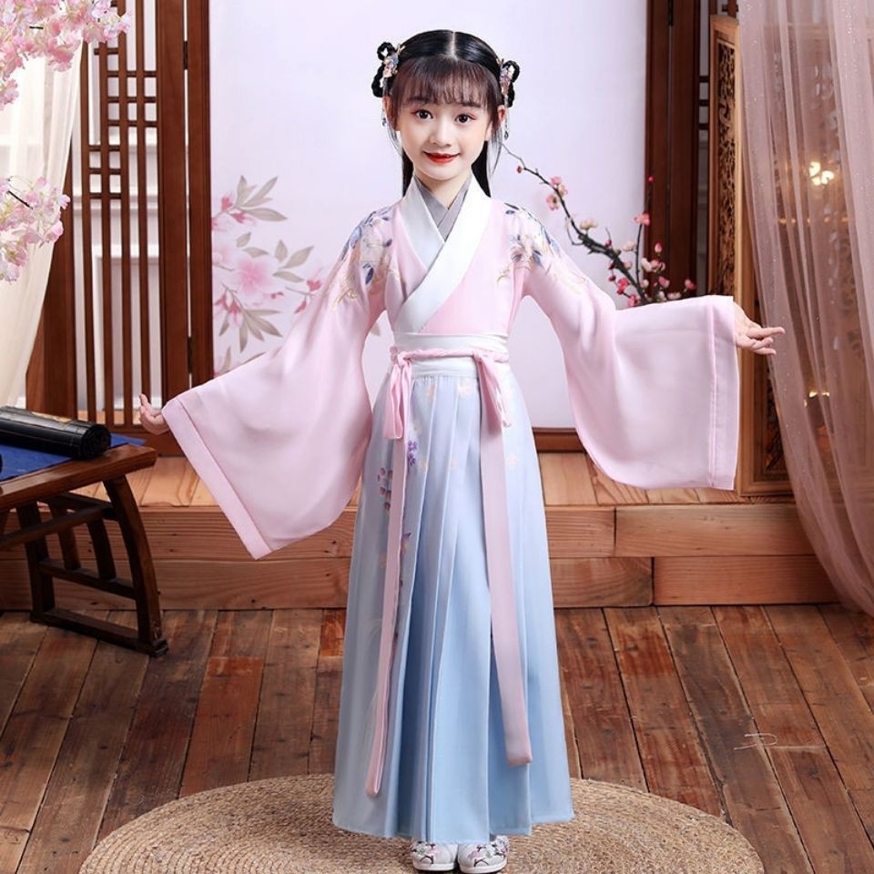 Chân váychân váy dài❃Con thỏ tinh tế dành cho trẻ em ban đầu của cô gái Hanfu Trang phục siêu tiên nữ Sakura Pri