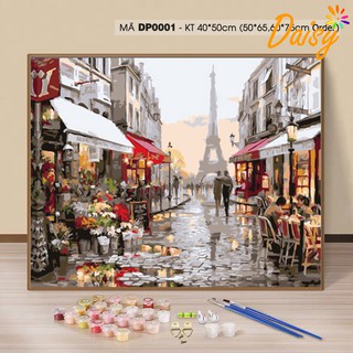 Tranh sơn dầu số hóa DAISY Đường phố Paris DP0001