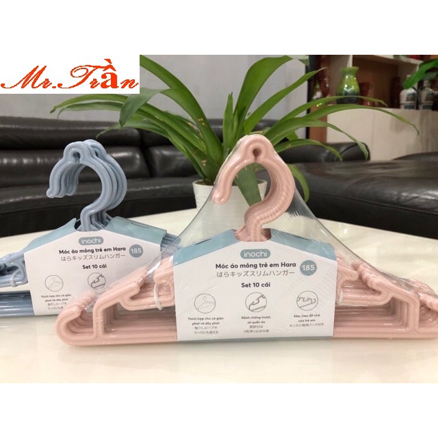 Set 10 móc phơi quần áo cho bé mã inochi