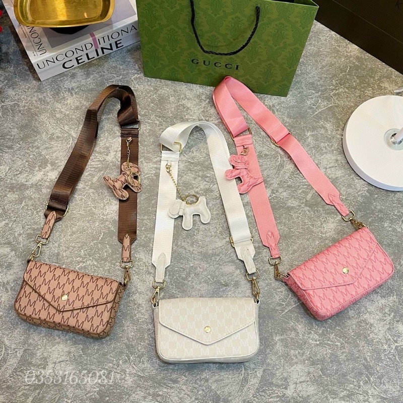 Túi M Bì Thư Tag Pet,  Form Hình Chữ Nhật, Túi Đeo Vai Nữ Sang Trọng Tinh Tế Phiên Bản Hàn Quốc