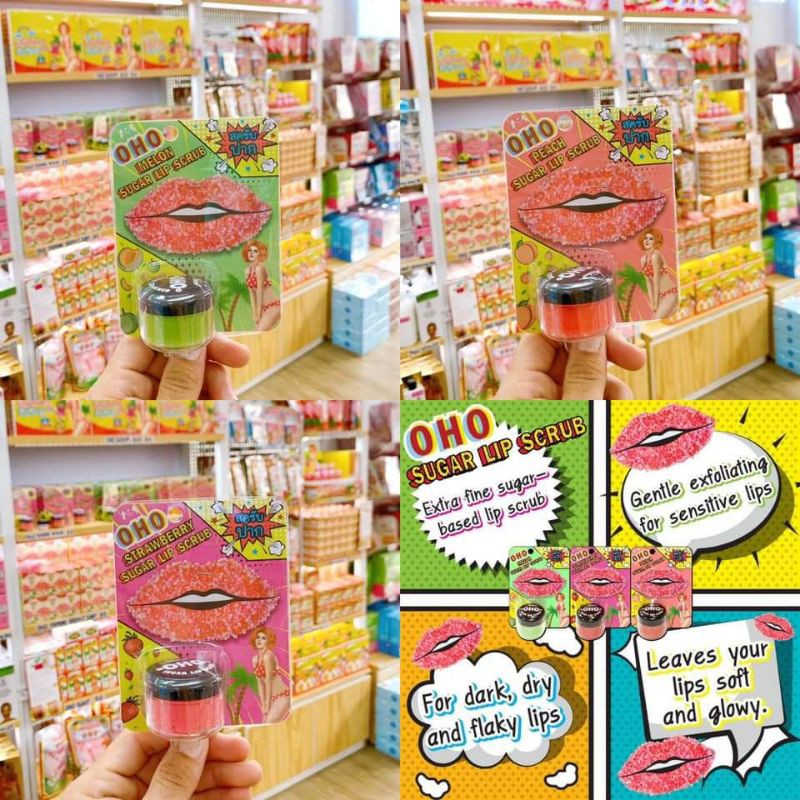 🍓🍈 Scrub tẩy da chết cho môi OHO Thái Lan | BigBuy360 - bigbuy360.vn
