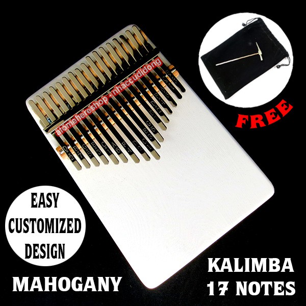Đàn Kalimba 17 Phím Gỗ Nguyên Khối Màu Trắng Trơn Dễ Dàng Vẽ Thiết Kế Theo Phong Cách Của Riêng Bạn