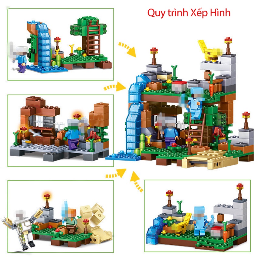 [FREESHIP❤️] Đồ Chơi Xếp Hình Minecraft - Đồ Chơi Lăp Ghép Mô Hình Phát Triển Trí Tuệ Dành Cho Trẻ Em