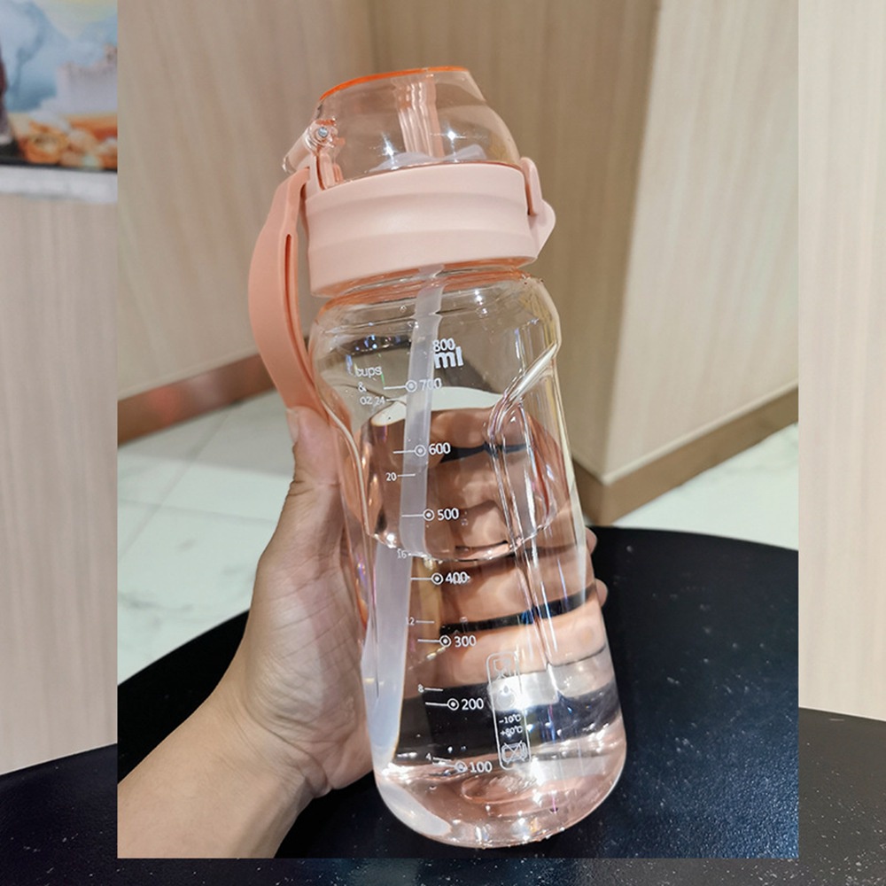 Bình Nước 350ml - 1100ml Có Ống Hút Và Dây Đeo Hình Thỏ Gấu Dễ Thương Cho Bé