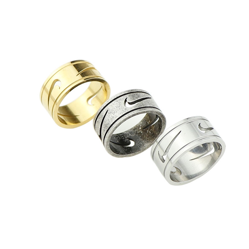 Nhẫn Nike Thép Titan Cao Cấp Phong Cách Hàn Quốc