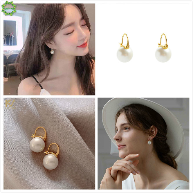 Bông Tai Đính Ngọc Trai Nhân Tạo Phong Cách Hàn Quốc