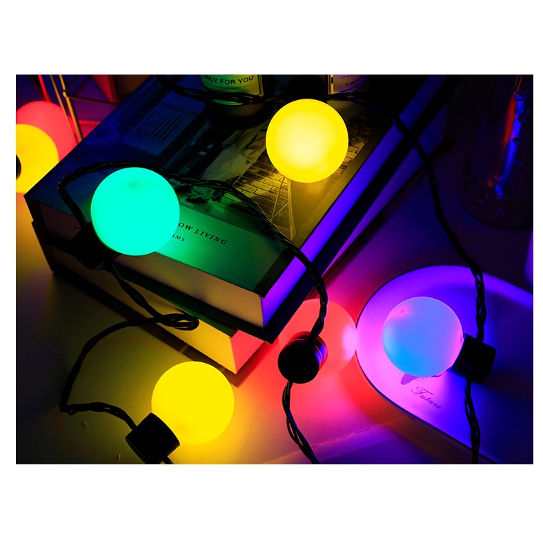 Dây Đèn Led Pingpong Dài 5 Mét 20 Bóng Có Phích Nối Trang Trí