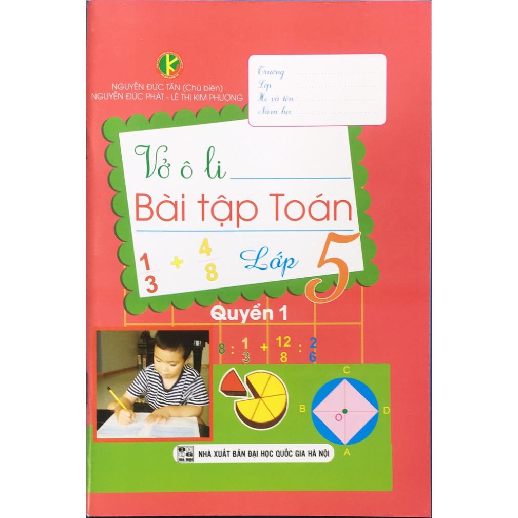 Sách - Vở ô li bài tập toán lớp 5 - Quyển 1 (KV20)