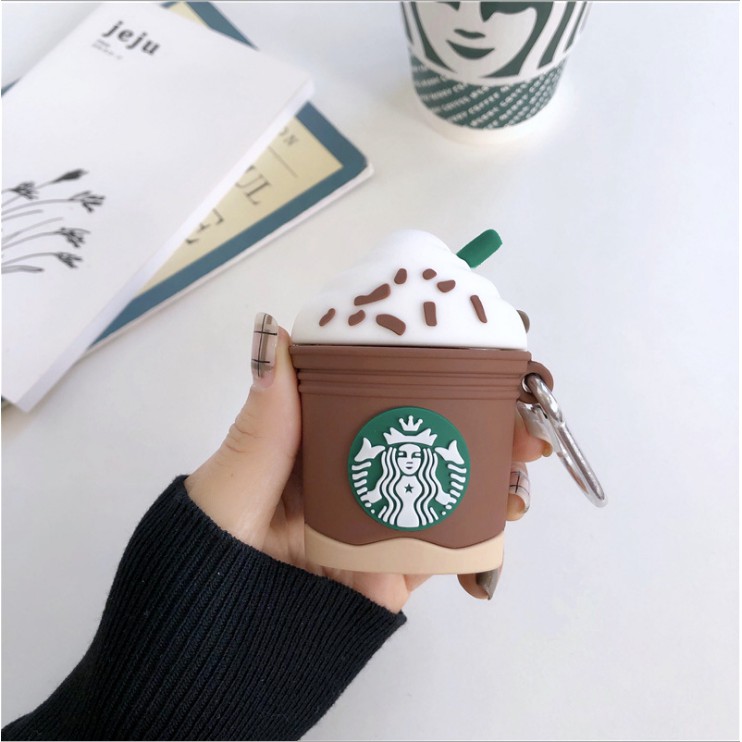 Vỏ bảo vệ bao đựng tai nghe airpod 1/2 - Jerry Case Coffee Starbucks