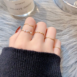 5-piece set of simple ring combination fashion ring fashion accessories