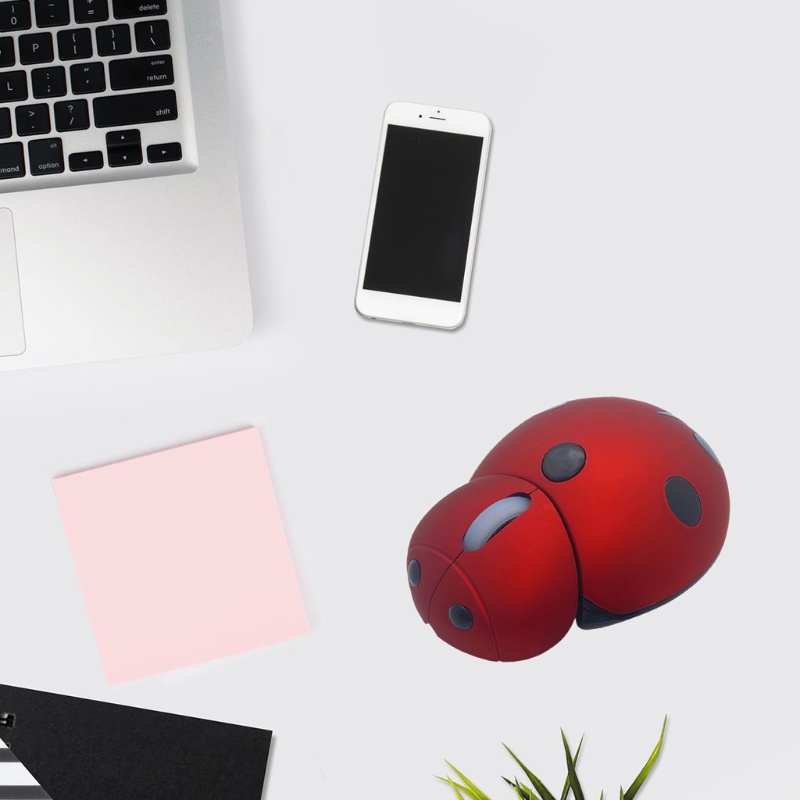 Chuột Không Dây HìNh Bọ RùA Dễ Thương VớI ĐầU NhậN USB Cho Laptop /