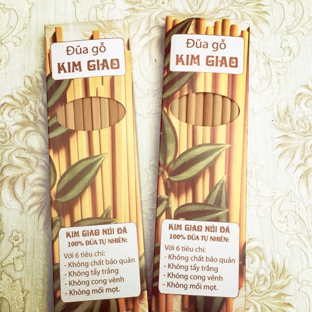 Đũa gỗ Kim Giao- Không sơn, không mốc (Vuông-loại 1)