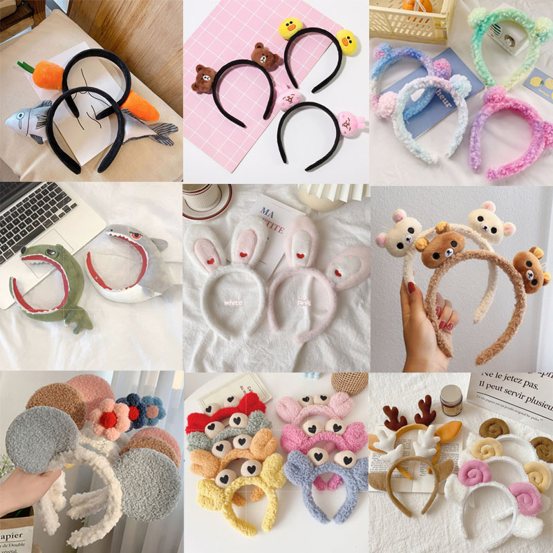 Cài tóc rửa mặt / trang điểm không trượt siêu dễ thương dành cho nữ