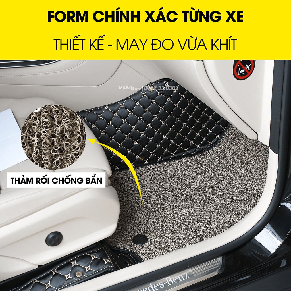 Thảm lót sàn ô tô 6D cho các dòng xe VuaAuto cao cấp, chất liệu thảm trải sàn da sang trọng không mùi dễ vệ sinh