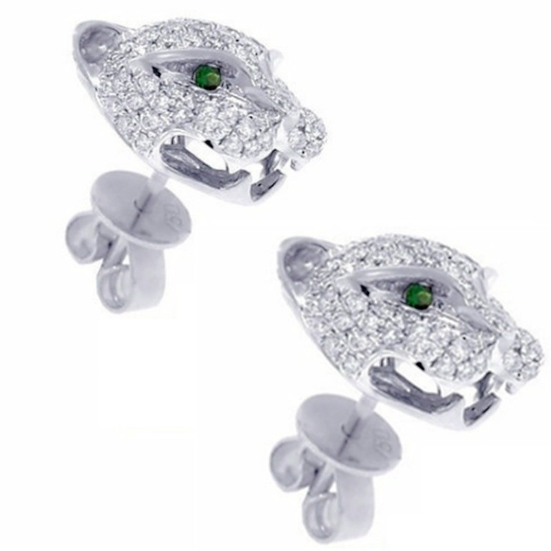 Bông Tai HìNh Con BáO ĐíNh Đá ThờI Trang