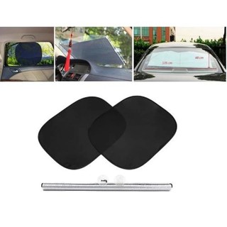 Bộ 2 màn che nắng phim cách nhiệt và 1 che chắn nắng phản quang 135x48 cho ô tô