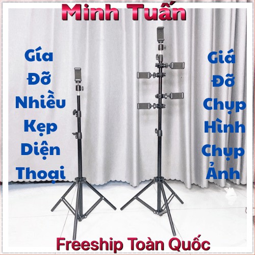 ❤️Giá Đỡ Chụp Hình, Chụp Ảnh, Livestream nhiều kẹp điện thoại❤️