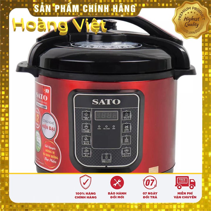 Nồi áp suất điện tử đa năng SATO 6AS013 6.0L Bảo Hành 12 Tháng. [GiadungHoangViet]