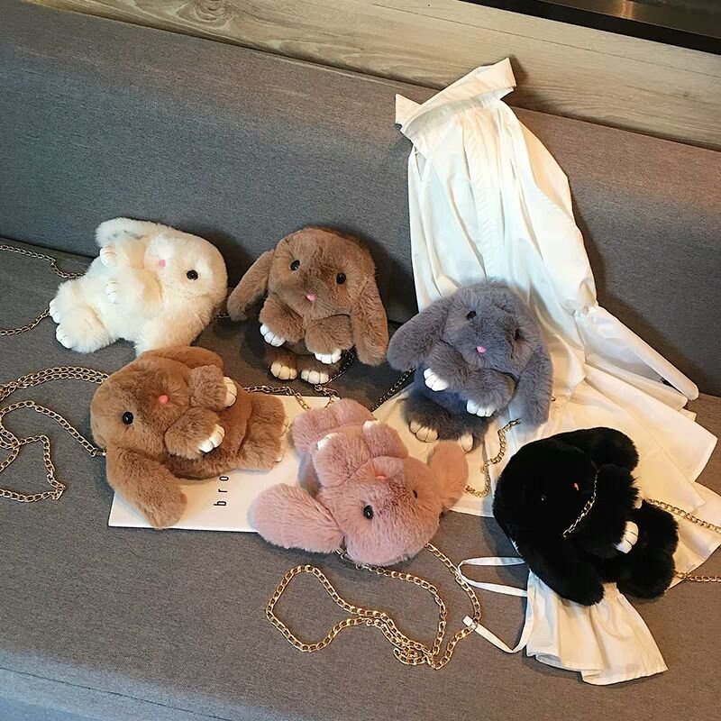 Túi đeo chéo vai YADOU hình thỏ bằng vải lông dễ thương dành cho bạn nữ đi học