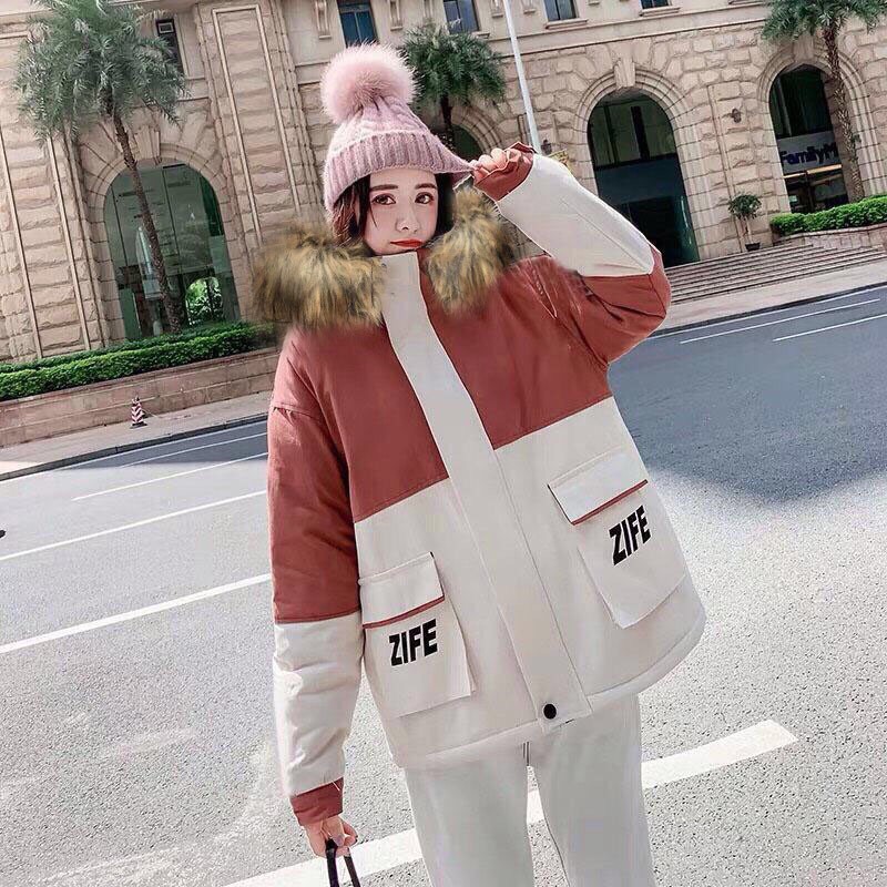 Áo Khoác Kaki 2 Lớp Lông Cừu, Áo Khoát Dày Dáng Hàn Túi Trước Phối Màu Hàng Cao