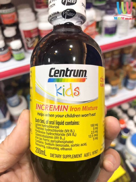 Hỗ Trợ Trẻ Biếng Ăn - Tăng Đề Kháng Centrum Kid Incremin 200ml