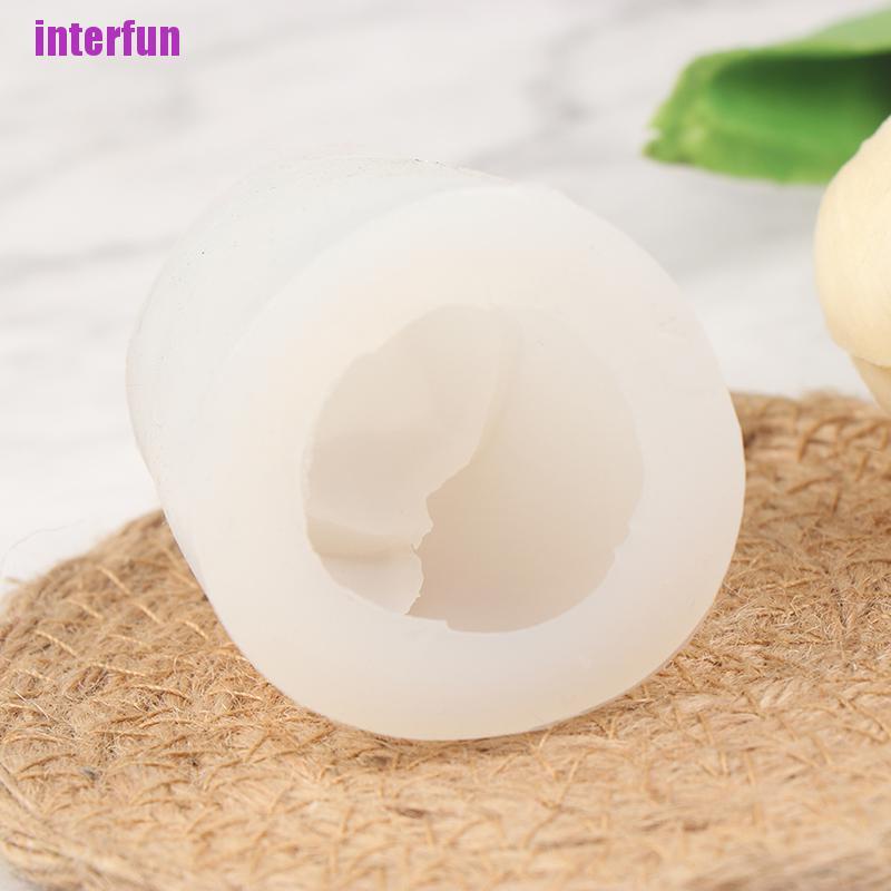 Khuôn Làm Nến DIY Hình Hoa tulip Chất Liệu Silicone