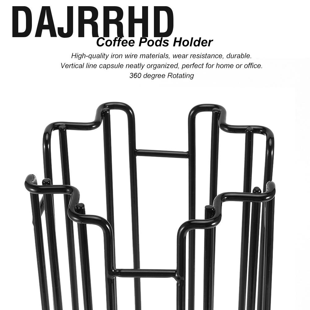 Dajrrhd Rotating Capsule Stand Coffee Pods Storage Shelf Rack Hol