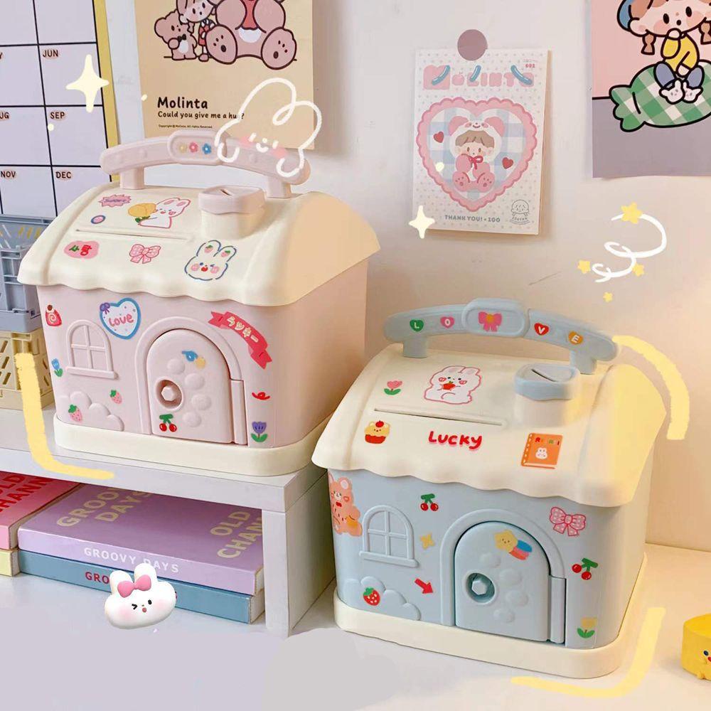 Hộp đựng tiền tiết kiệm, két tiết kiệm hình ngôi nhà dễ thương mẫu mới 2023