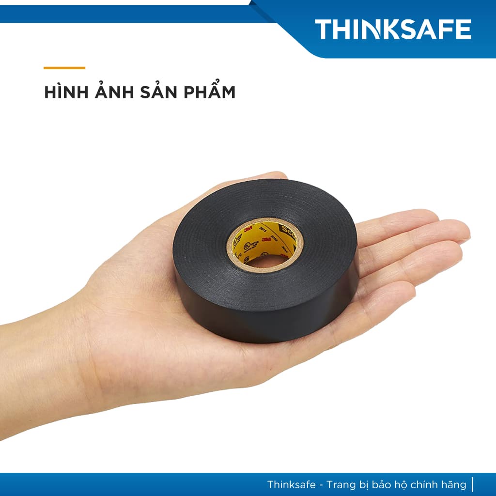 Băng keo điện 3M Super 33, băng dính điện, cách điện, chịu nhiệt 105 độ, chống nước, chống cháy lan, cao cấp - THINKSAFE