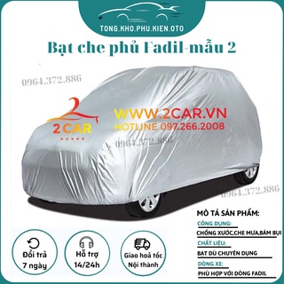Bạt Phủ xe Vinfast Fadil Siêu Bền, Bạt Trùm Fadil - Bạt dù Mẫu 02 - Size 2M