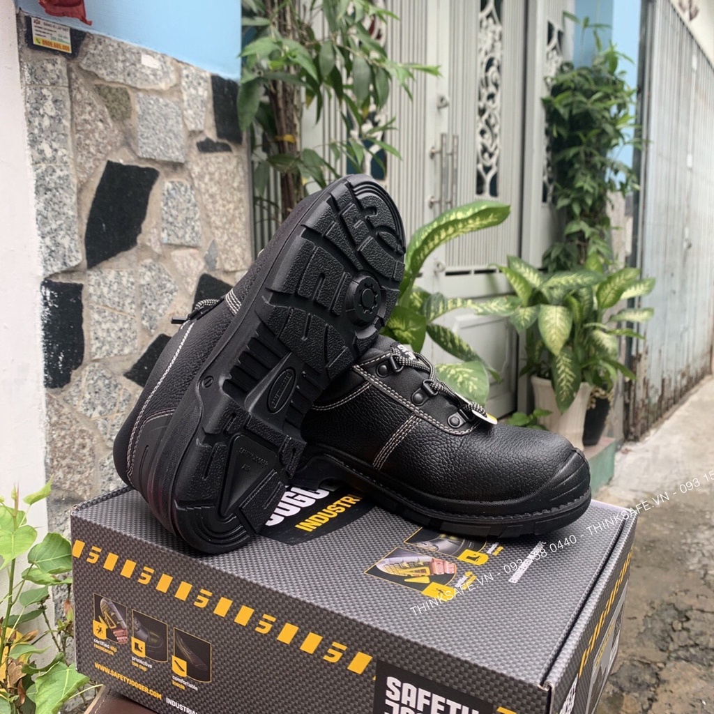 Giày bảo hộ Jogger Bestrun 2 S3-SRC da bò thật, chống dầu, chống đâm xuyên (đen) - Thinksafe