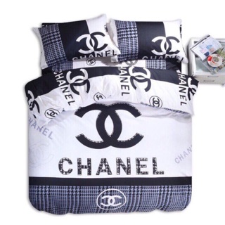 Bộ chăn ga gối cotton poly Chanel