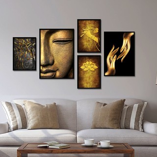 Bộ Tranh Canvas Cao Cấp Phật Giáo Trang Trí Tường CV-205