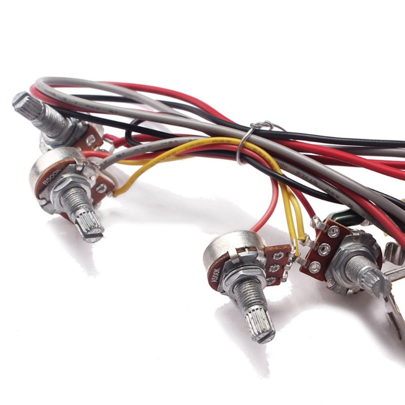 1 Bộ Công Tắc 3 Chiều 2V2T 500K Jack Cắm Đàn Guitar