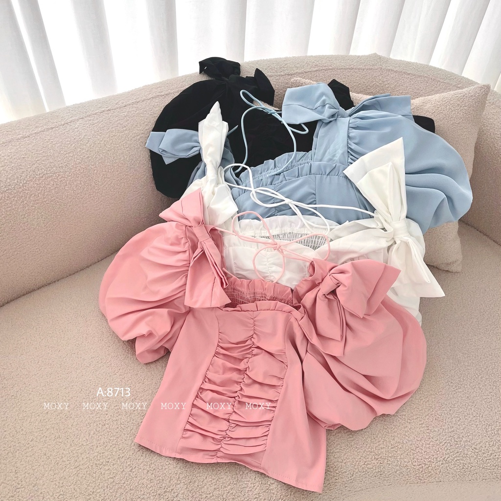 SP008712 - Áo tay phồng nơ vai