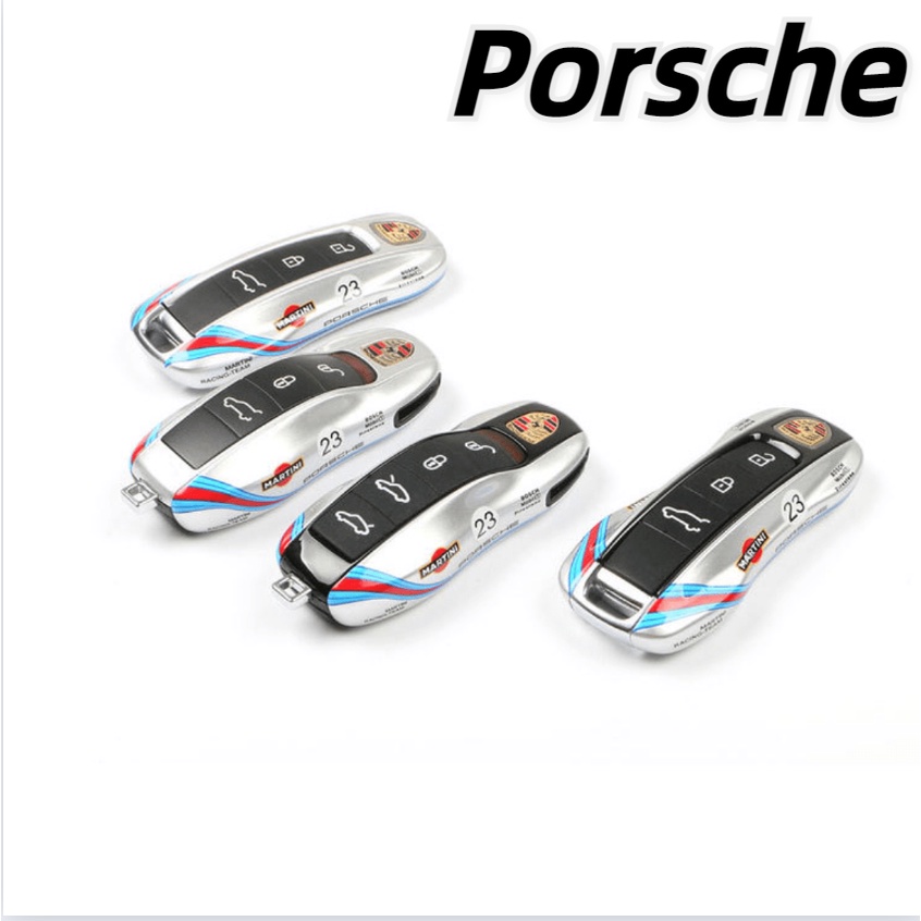 Porsche key case macan Cayenne Cayman taycan 718 Boxster 911 Panamera silver key case