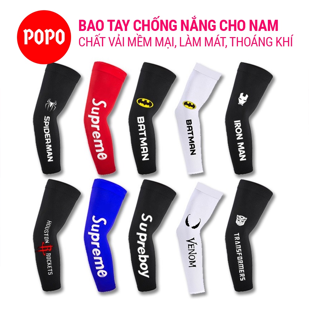 Găng tay chống nắng siêu dàybao tay superme thời trang cao cấp chống tia UV chất liệu thun co giãn, thoáng khí POPO SL07