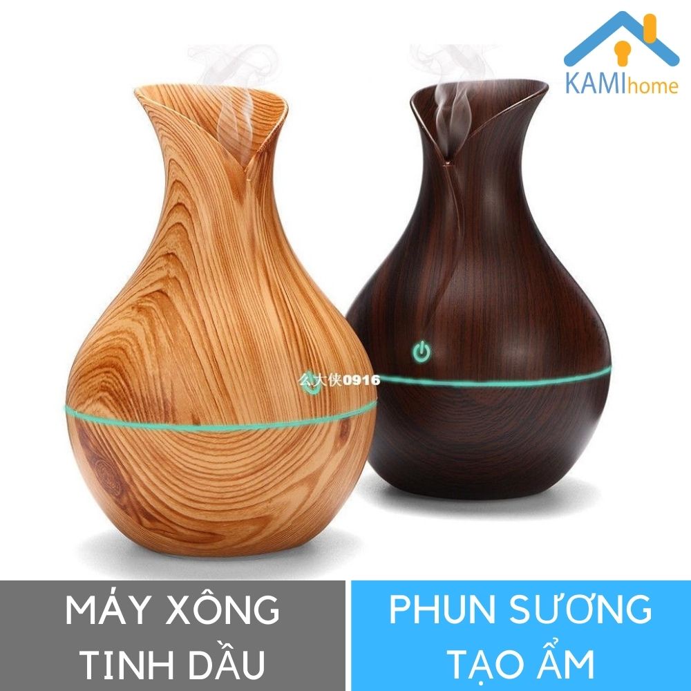 Máy xông tinh dầu phòng ngủ kiểu khuếch tán phun sương tạo ẩm cỡ mini 130ml mã 1700x