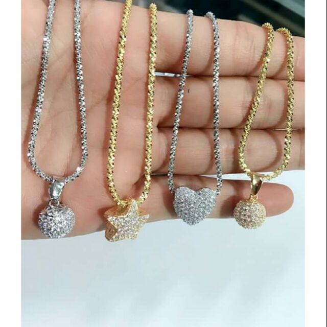 Dây chuyền bạc xi bạch kim và dây chuyền xi vàng cao cấp dành riêng cho các chị em