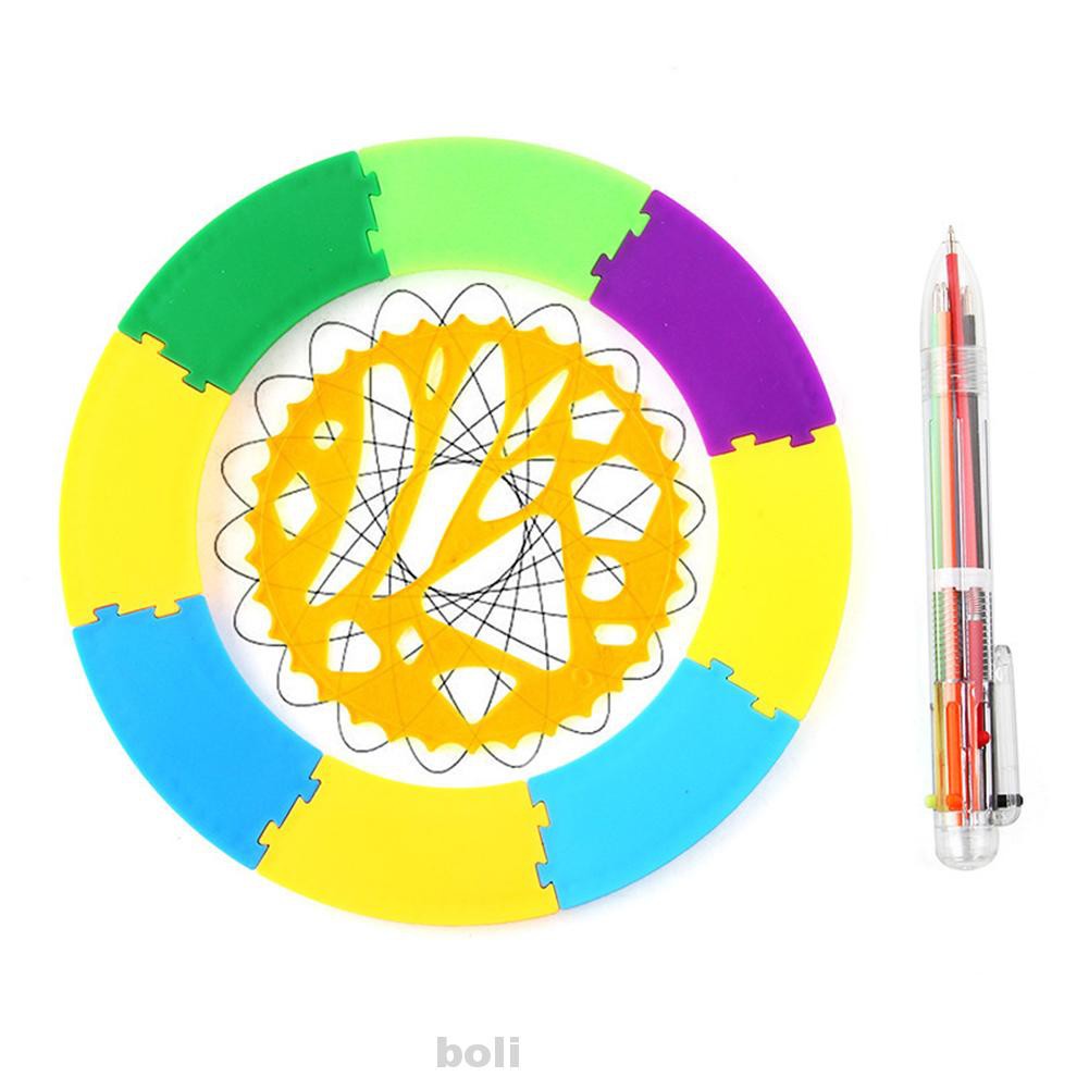 Spiral Educational Accessories Early Learning Development Painting Wheels Spirograph Interlocking Gears Drawing Toys Set
