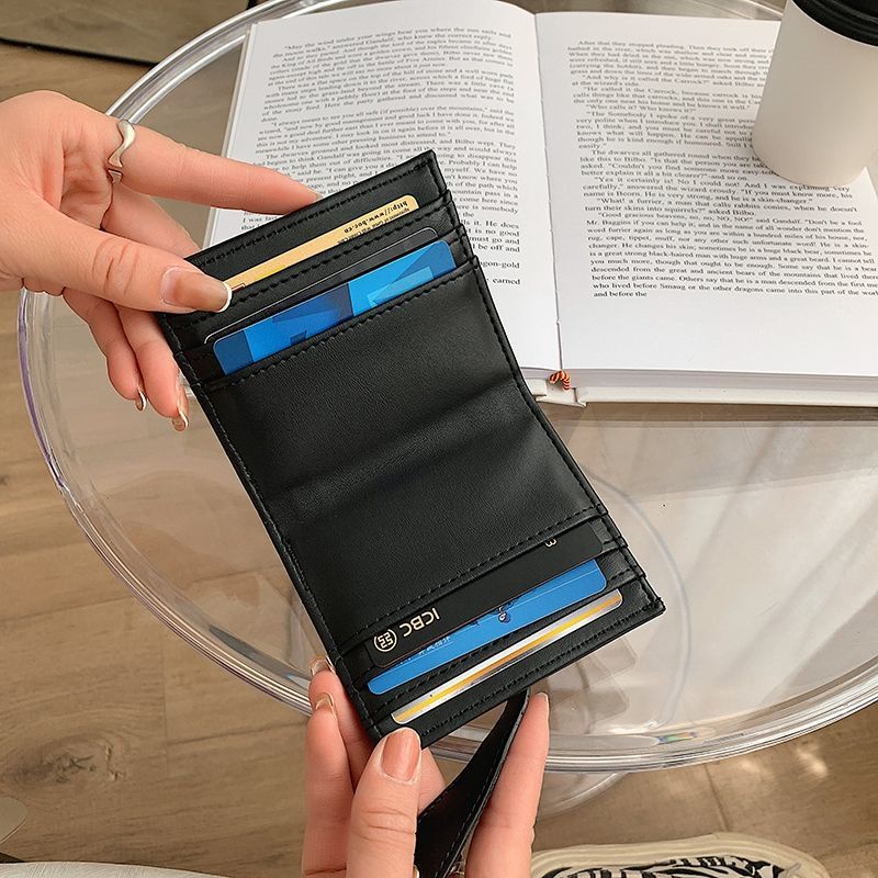 Ví card houndstooth ví nữ ngắn gập mini hàn quốc  12 khe cắm thẻ 1 khe cắm tiền giấy