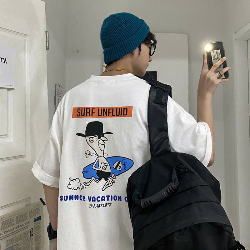 Áo thun tay lỡ Unisex SURF UNFLUID lướt ván
