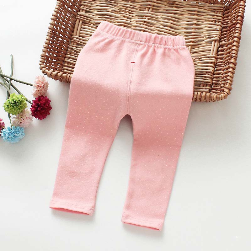 Quần Legging Màu Trơn Chất Liệu Cotton Cho Bé Gái