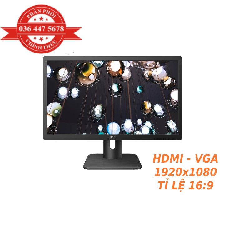 Màn hình máy tính AOC 22E1H 21.5 inch FHD 1920x1080 - Hàng Chính Hãng